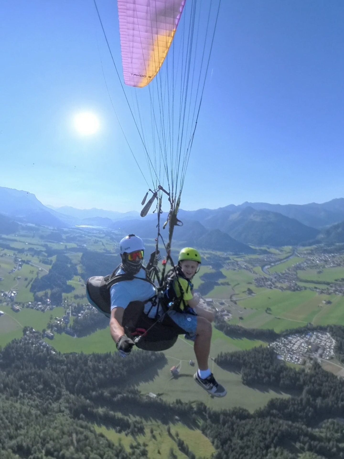 Berge und See für Panorama Flug Kids